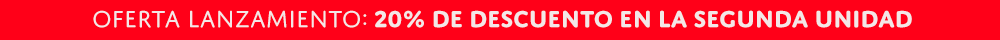 20% de descuento en la 2da unidad 